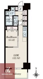 Dimus北浜【6階】の間取り