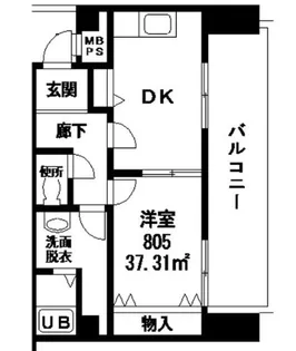∞中之島アンフィニ【8階】の間取り