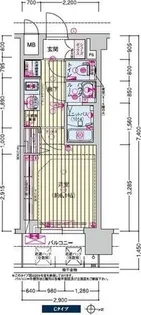 プレサンス天王寺ヴィヴァン【2階】の間取り
