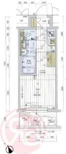 レジュールアッシュTAISHO LEGANT【8階】の間取り