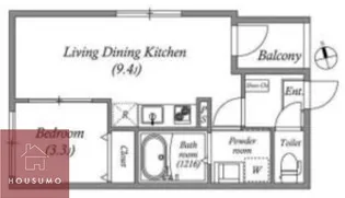 クオッカ都島【1階】の間取り