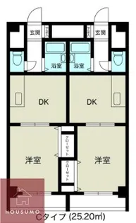 ノルデンハイム天神橋【1107号室】の間取り