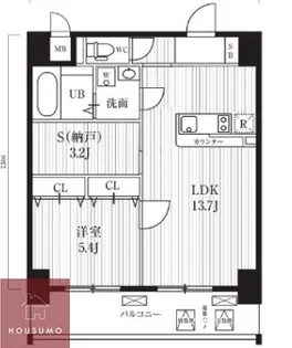 1LDKの間取り画像