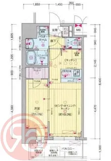 プレサンス大国町ラヴェニール【3階】の間取り
