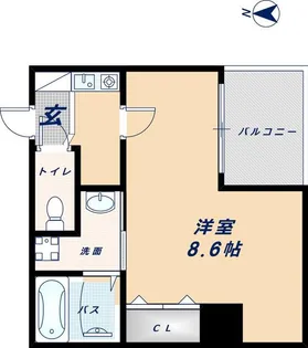 みおつくし東なんば【6階】の間取り