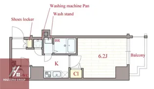 フォーチュン心斎橋イースト【10階】の間取り