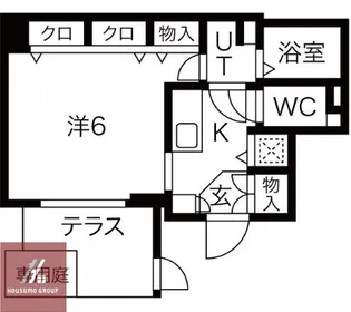 アクアプレイス東天満【1階】の間取り