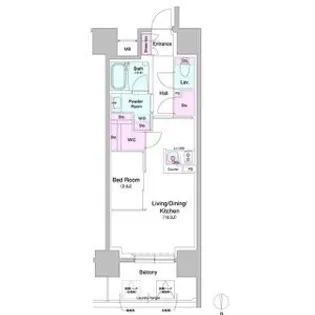 コンフォリア・リヴ北久宝寺Q【12階】の間取り