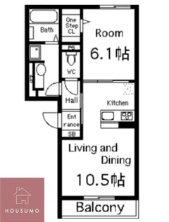 1LDKの間取り画像