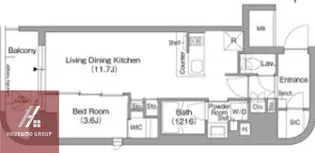 コンフォリア・リヴ北浜淡路町【1305号室】の間取り