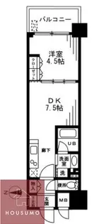 ザ・パークハビオ天満橋【6階】の間取り