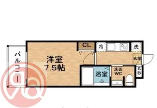 1Kの間取り画像