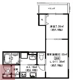 ブリーゼ城東【1階】の間取り