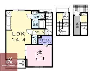 ニューフォレスト北野【3階】の間取り