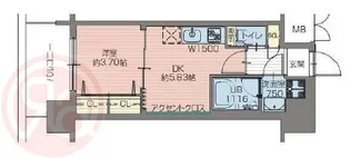 プレジオ難波【12階】の間取り