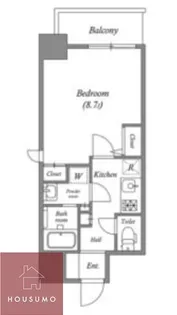 プランドール天満【1322号室】の間取り