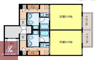 アパートメント京橋【6階】の間取り