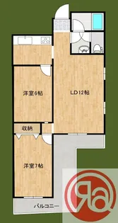 ロワール美章園【1階】の間取り