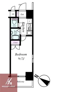 ラナップスクエア天満プライム【10階】の間取り