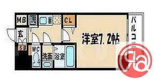 プレサンス上町台リベルテ【4階】の間取り