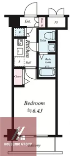 ジュネーゼグラン南堀江【5階】の間取り