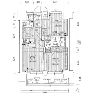 エステムプラザ難波westⅡプレディア【1512号室】の間取り