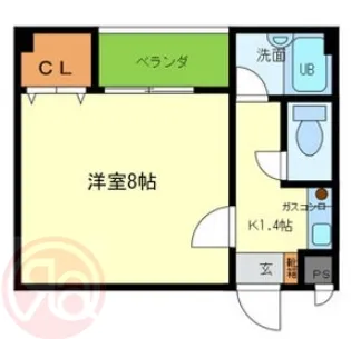 大阪府大阪市港区市岡元町2丁目【マンション】の間取り