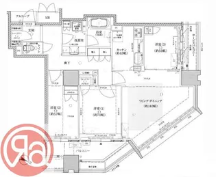 ザ・ファインタワーウエストコースト【25階】の間取り