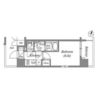 エスリード弁天町ポートヴィラ【9階】の間取り