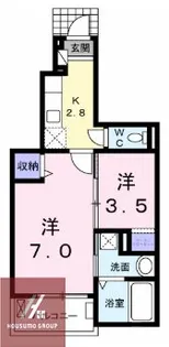 グラシア【102号室】の間取り