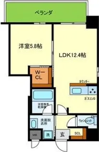 ブループラス針中野【2階】の間取り