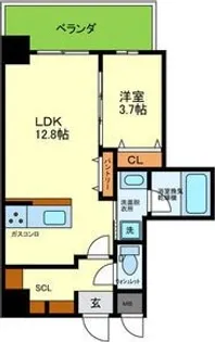 ブループラス針中野【2階】の間取り