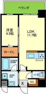 ブループラス針中野【2階】の間取り