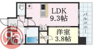 プレサンス難波デヴァンテ【12階】の間取り