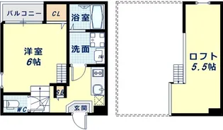 ハーモニーテラス桑津Ⅱ【2階】の間取り