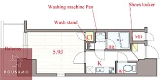 Primavera Minamimorimachi【13階】の間取り