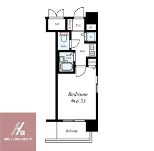 ユニーブル靭公園 【7階】の間取り