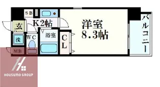 プレサンス西心斎橋【1003号室】の間取り