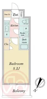 エスリードレジデンス弁天町グランデ【10階】の間取り