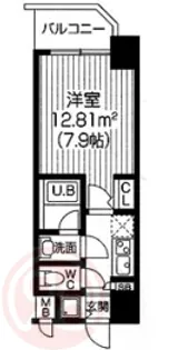 S-RESIDENCE福島LUXE【12階】の間取り
