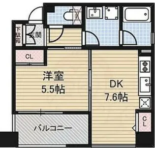 KAISEI江戸堀【3階】の間取り