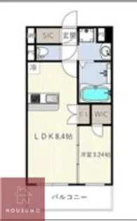 エスリードレジデンス都島NORTH【608号室】の間取り