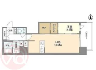 RJRプレシア南堀江【13階】の間取り