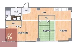 堀江ヴィラ【4階】の間取り