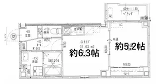 GARDENIA天王寺南【2階】の間取り