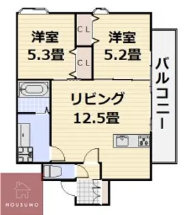 W.O.B.KYOBASHI【1303号室】の間取り