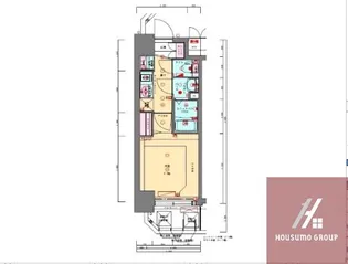 プレサンス長堀通グレイタス【8階】の間取り