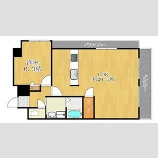 帝塚山グランアトリウム【4階】の間取り