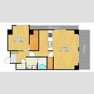 帝塚山グランアトリウム【3階】の間取り