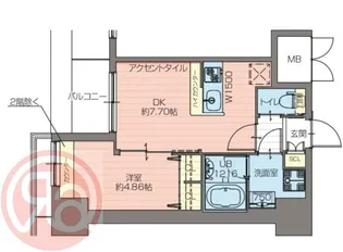 プレジオ難波ASIAN【13階】の間取り